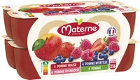 MATERNE Compotes Coupelles Multivariétés Fruits Rouges 16x100g