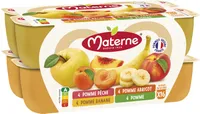 MATERNE Compotes Coupelles Multivariétés Fruits Jaunes 16x100g