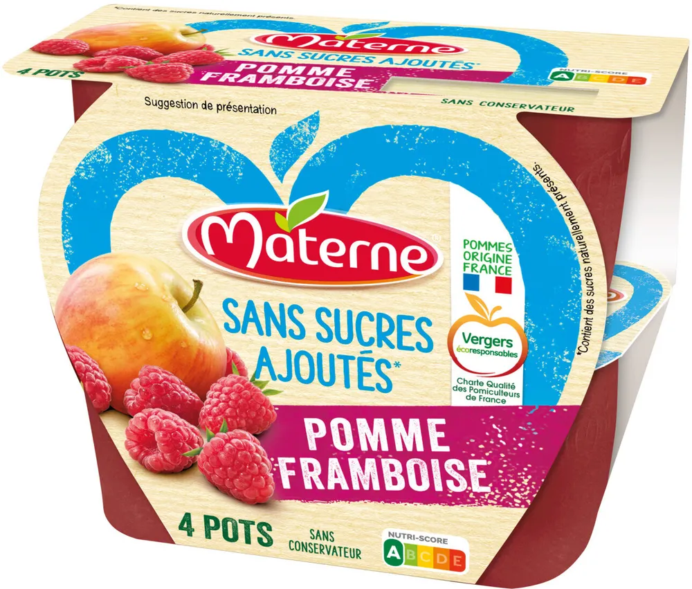 MATERNE (Sans sucres ajoutés) Pomme Framboise