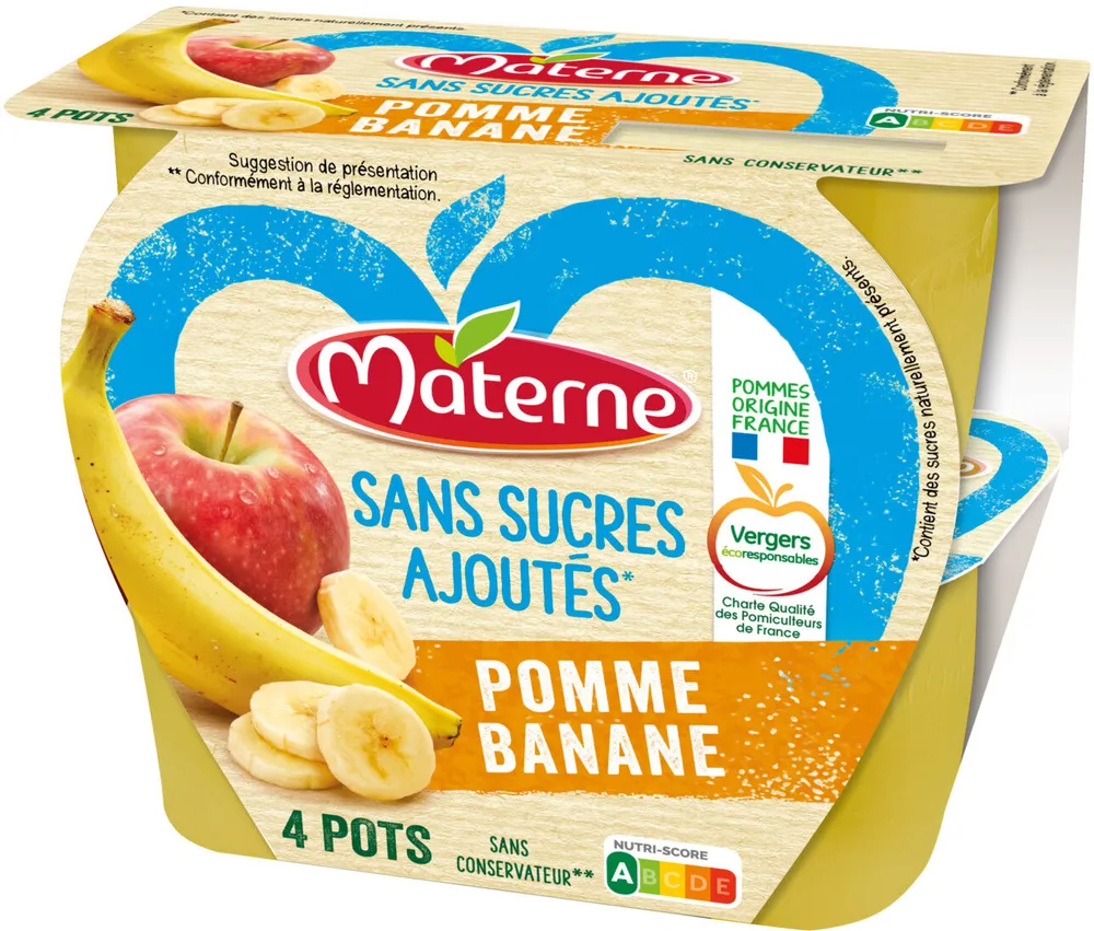 MATERNE (Sans sucres ajoutés) Pomme Banane