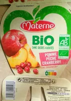 Compote Pomme pêche cranberry bio