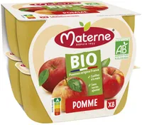 MATERNE Compotes Coupelles BIO Pomme 8x100g