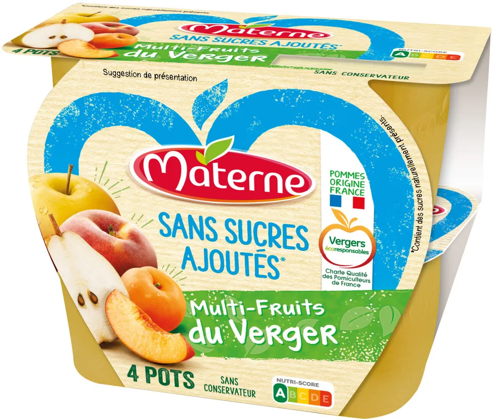 MATERNE (Sans sucres ajoutés) Multi Fruits du Verger
