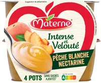 MATERNE Compotes Intense et Velouté Pêche Nectarine 4x97g