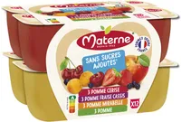 MATERNE Compotes Coupelles Multivariétés Fruits Rouges 12x100g