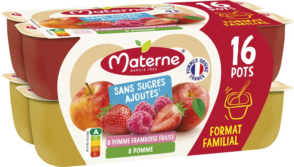 Pomme Framboise Fraise SSA 16 pots