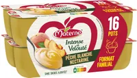 MATERNE Compotes Intense et Velouté Pêche Nectarine 16x97g Format Familial