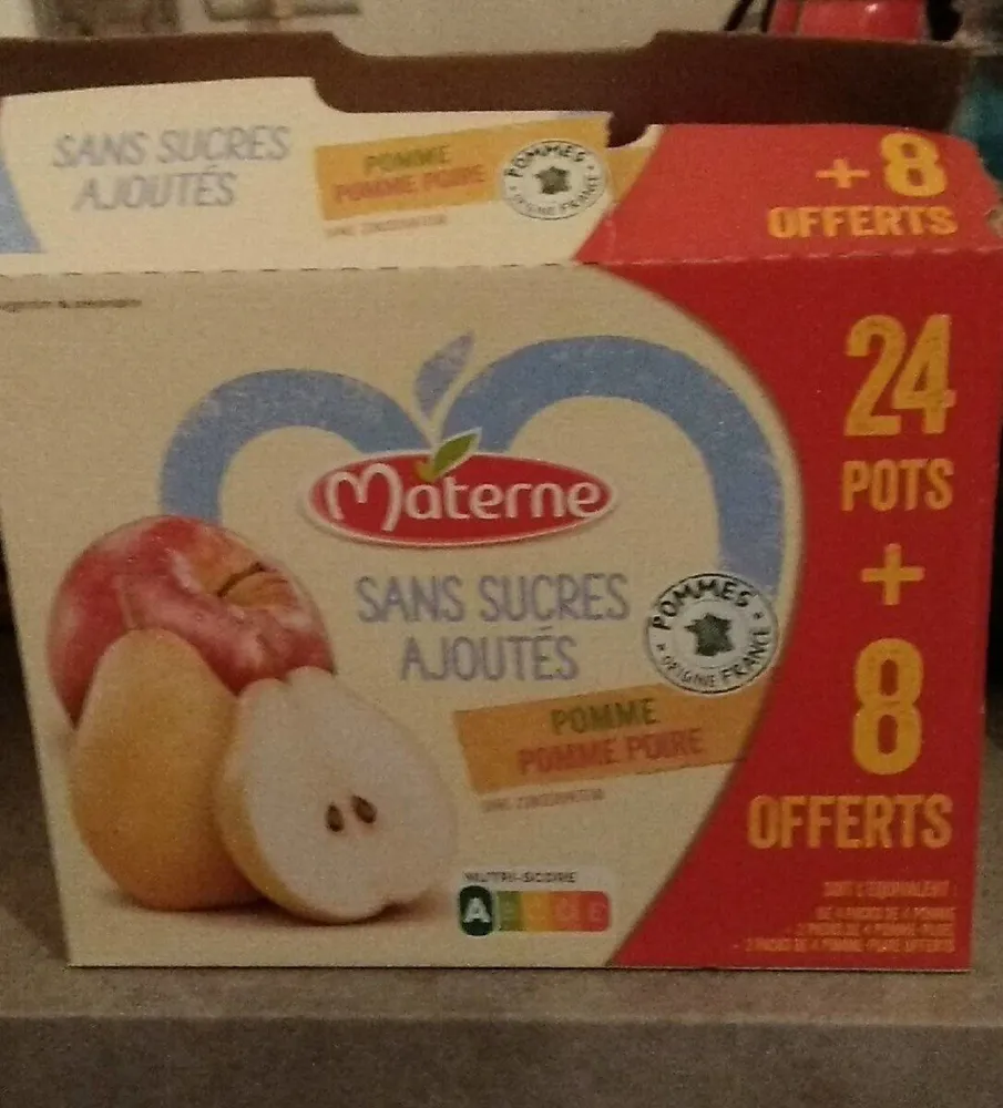 Compote de pomme pomme poire sans sucre ajouté