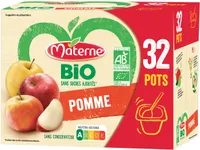 MATERNE Compotes Coupelles BIO Pomme 32x100g