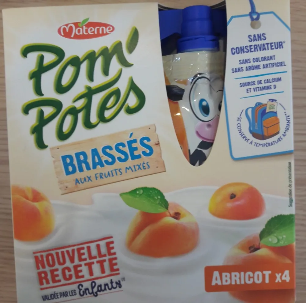 Pom' potes brassés aux fruits mixés