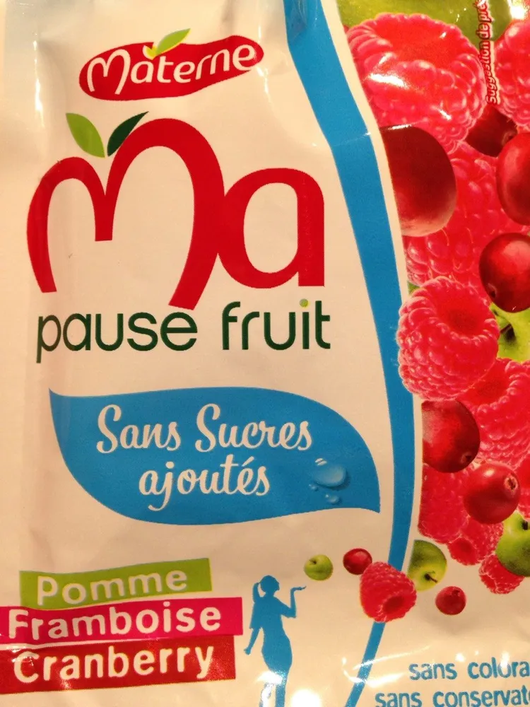 Ma pause Fruit Pomme Framboise Cranberry