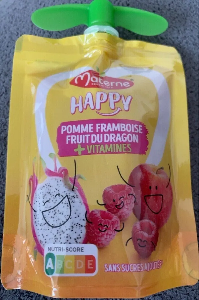 Compote pomme framboise fruit du dragon vitamines