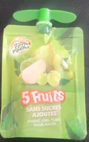 Pom’potes 5 fruits (Pomme Kiwi Poire Prune Raisin)