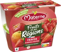 Compote Frais Fruits de nos Régions Pomme Fraise