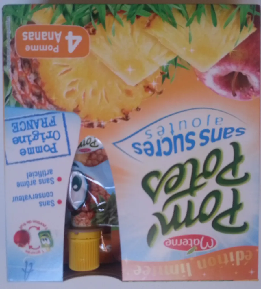 Pom' potes ananas sans sucres ajoutés