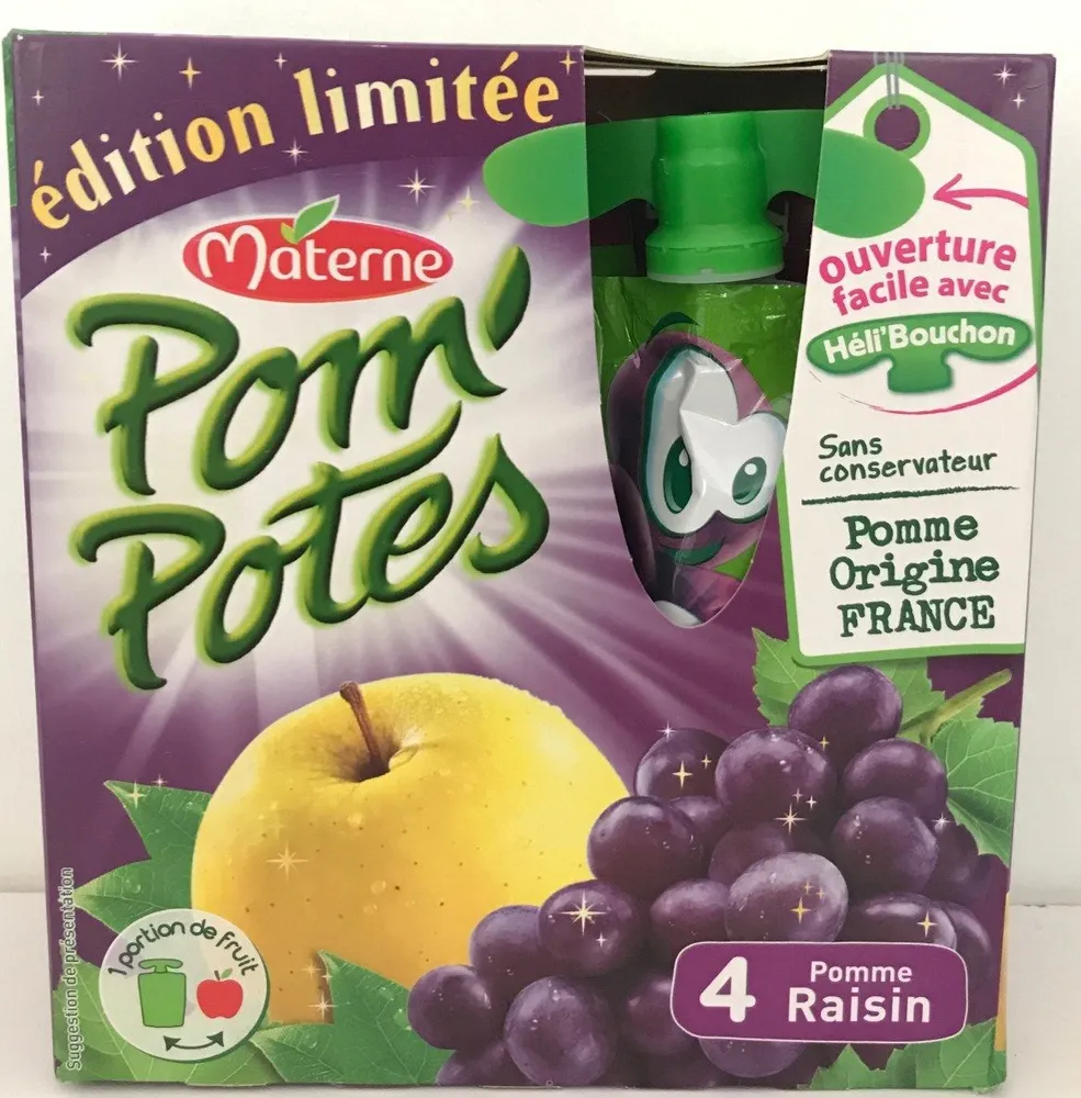 Pom'potes pomme raisin