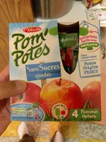 POM'POTES Compotes Gourdes Pomme Nature 4x90g