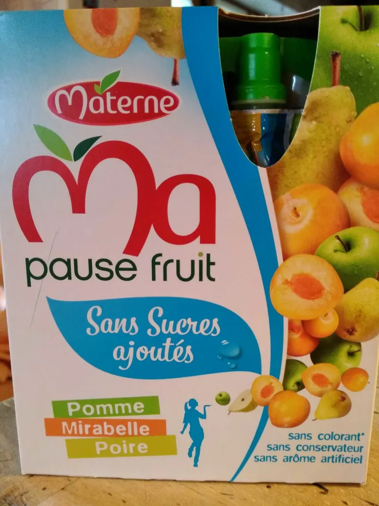 Spécialité de pomme mirabelle poire sans sucres ajoutés