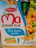 Spécialité de pomme mirabelle poire sans sucres ajoutés