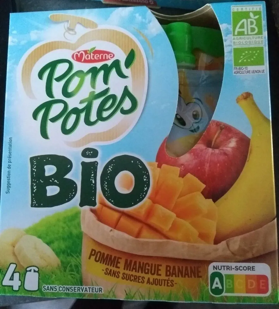 Pom'potes Bio pomme mangue banane