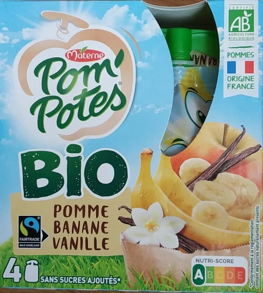Pom'Potes bio pomme banane vanille