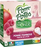 POM'POTES Compotes Gourdes Recettes du Monde Bangkok 4x90g