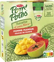 POM'POTES Compotes Gourdes Recettes du Monde Costa Rica 4x90g