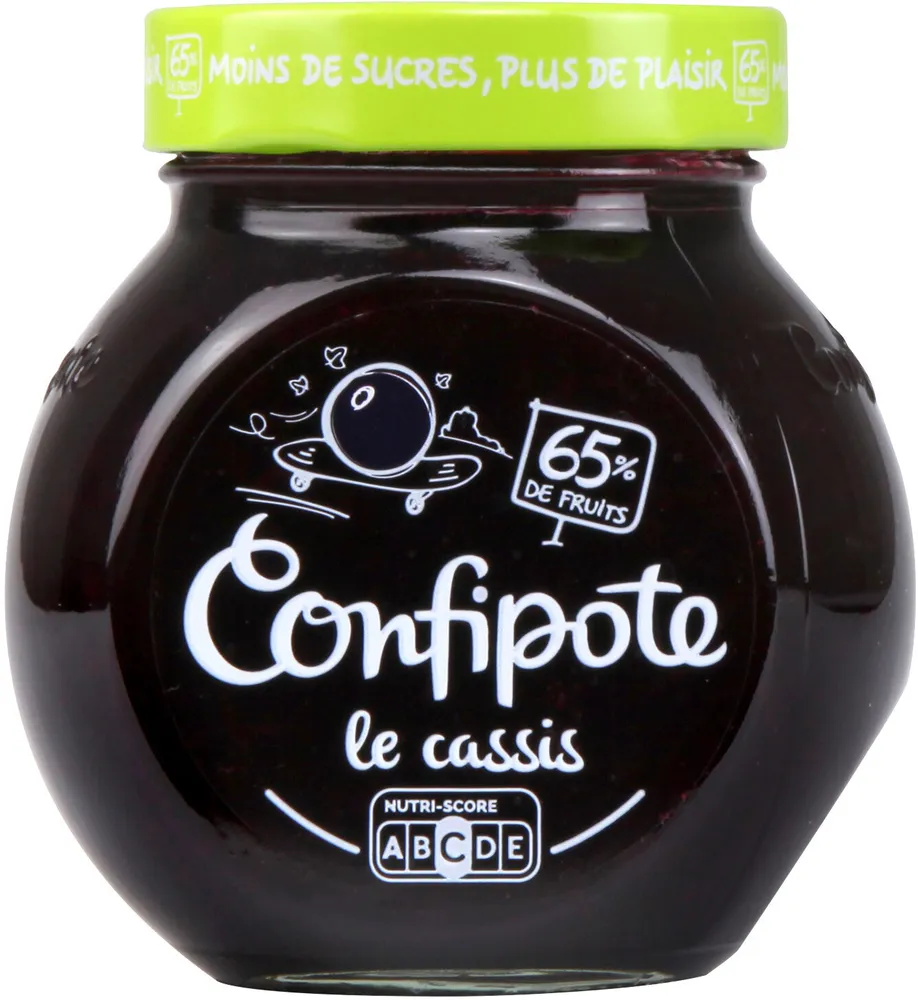 CONFIPOTE Confiture allégée en sucres Pot Cassis 350g