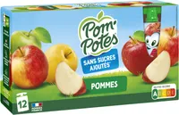 POM'POTES Compotes Gourdes Pomme Nature 12x90g