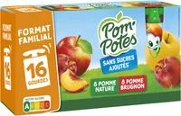 POM'POTES Compotes Gourdes Pomme, P. Brugn 16x90g Format Familial