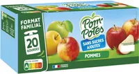 POM'POTES Compotes Gourdes Pomme Nature 20x90g