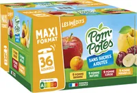 POM'POTES Compotes Gourdes Multiv. Inédits 36x90g Format Familial