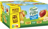 POM'POTES Compotes Pomme, P. Poire, P. Ban 48x90g Format Familial