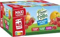 POM'POTES Compotes Pomme, P. Frs, P. Framb 48x90g Format Familial