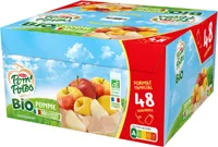 POM'POTES Compotes Gourdes BIO Pomme Nature 48x90g Format Familial