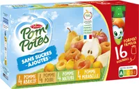 POM'POTES Compotes Pomme, P.Ab, P.Poir, P.Mir 16x90g Format Familial
