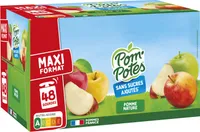 POM'POTES Compotes Gourdes Pomme Nature 48x90g