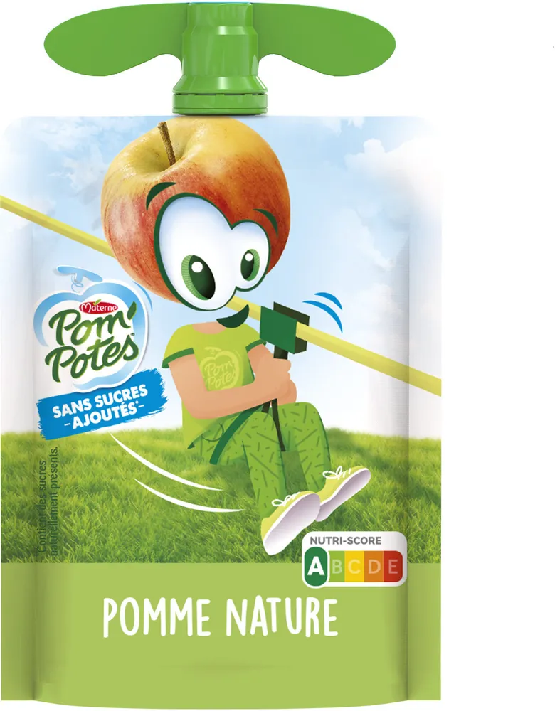 POM'POTES Compotes Gourdes Pomme Nature 1x90g