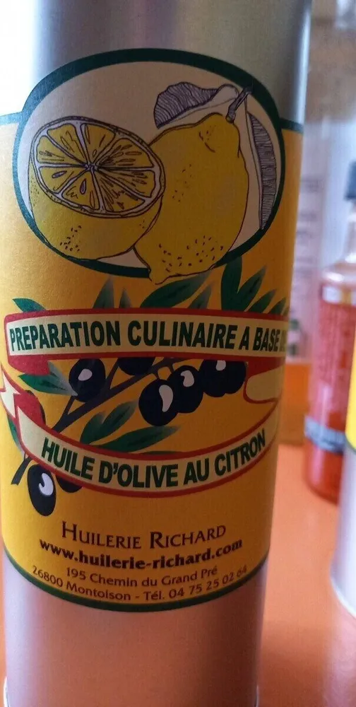 Préparation culinaire à base d'Huile d'olive au citron