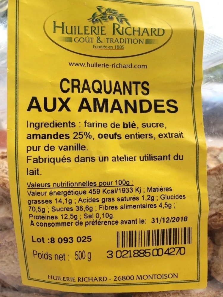 Craquants aux amandes