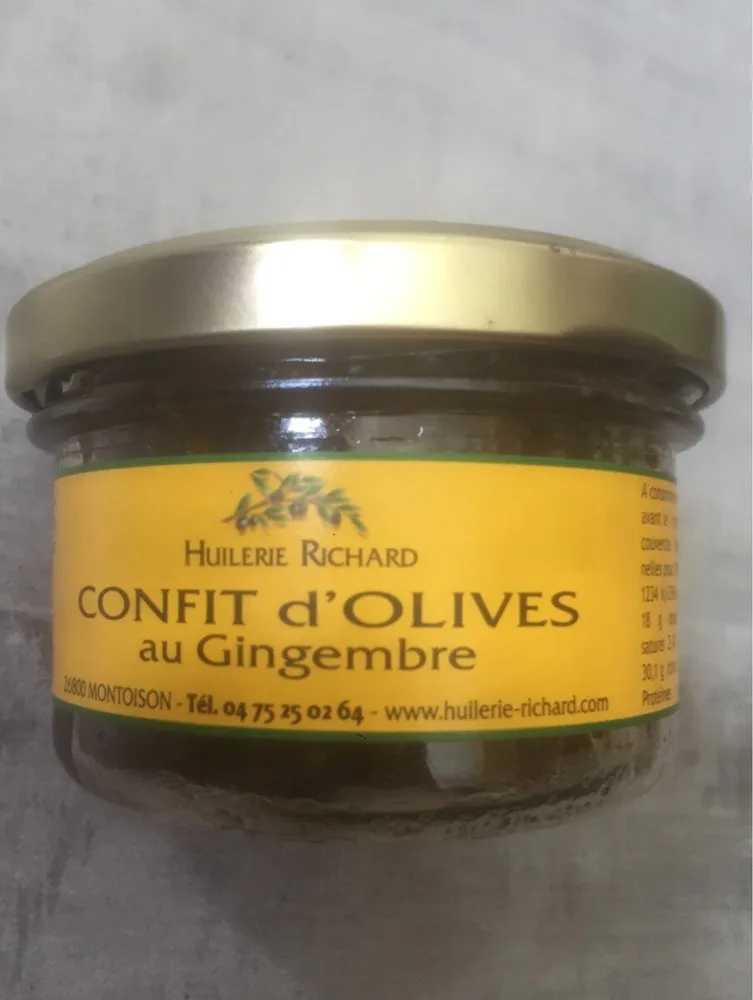 Confit d'olives au Gingembre