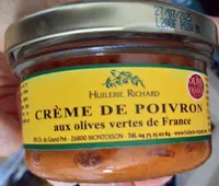 Crème de poivron aux olives vertes de France