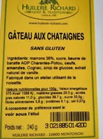 Gâteau aux châtaignes sans gluten