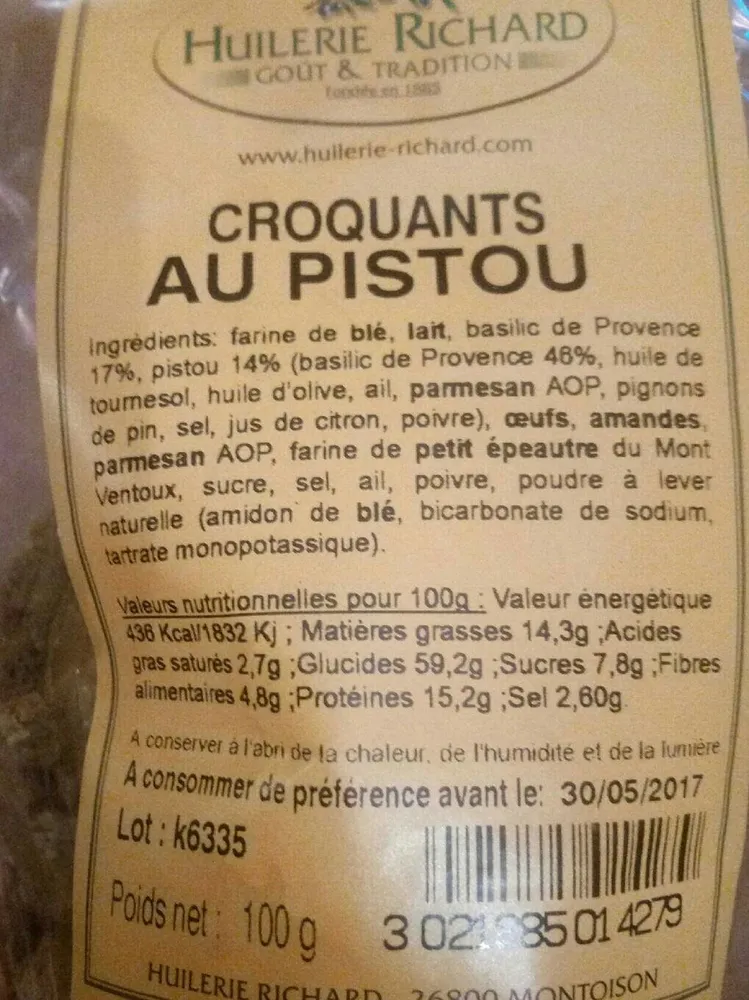 Croquant au pistou