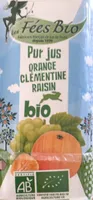 Jus orange clementine raisin bio