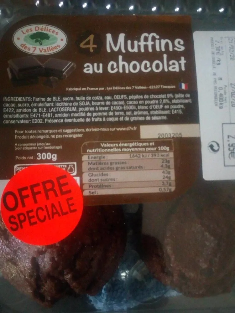 Muffins au chocolat