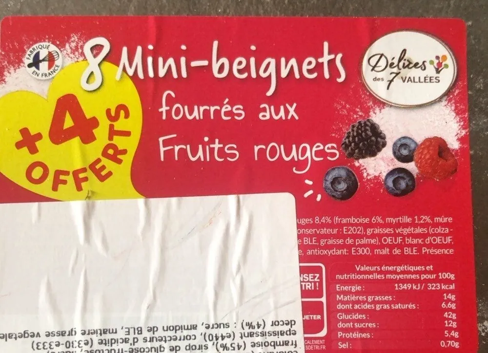 Mini beignets fruits rouges