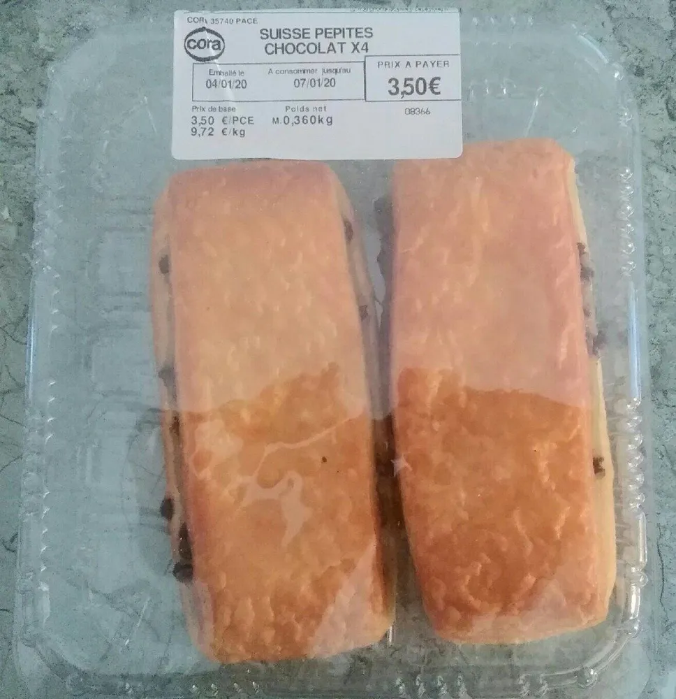 Pains suisses aux pépites de chocolat