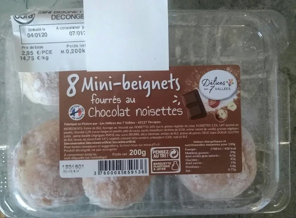 Mini-beignets Chocolat noisettes