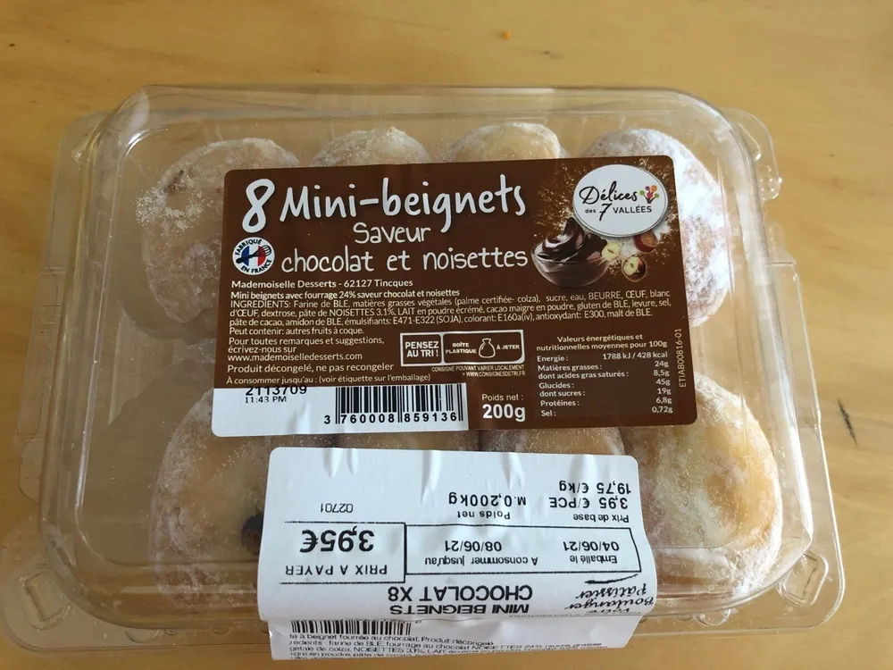 Mini-beignets saveur chocolat et noisette